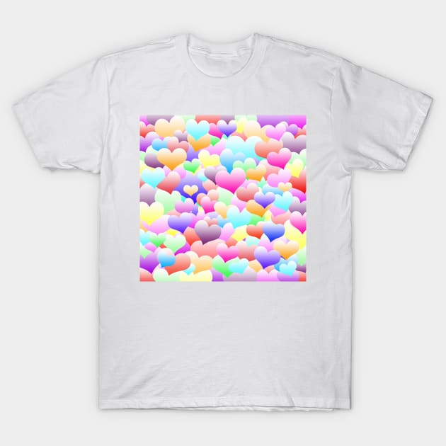 Bubble Hearts Light T-Shirt by BlakCircleGirl